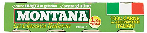 Montana la Classica Italiana Carne Magra in Gelatina - 4 Lattine x 90 gr (360 gr)