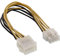 InLine 26631 Strom Verlängerung intern, Netzteil zu Mainboard 8pol. Stecker / Buchse, 0,2m