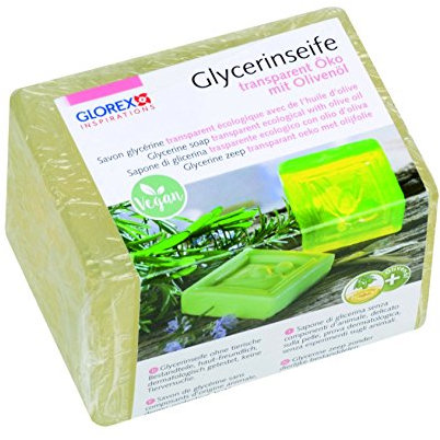 GLOREX 6 1600 140 Glycerin-Seife Öko 250g mit Olivenöl transparent