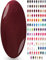Dark Deep Red Gel Polish - (Deep Dark Red) UV LED Gel Nail Manicure Lamp Colour by NYK1 Nailac Cherry Wine Winter Red