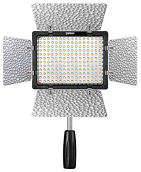 YONGNUO YN160 III Pro LED-Videoleuchte mit einstellbarer Farbtemperatur 3200 K-5600 K, wie benötigt für Canon, Nikon, Samsung, Olympus, JVC, Pentax DSLR Kamera DV und Camcorder