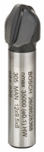 Bosch Professional 2 608 628 368 - Fresas para medias cañas - 8 mm, R1 6 mm, D 12 mm, L 9,2 mm, G 40 mm (pack de 1)