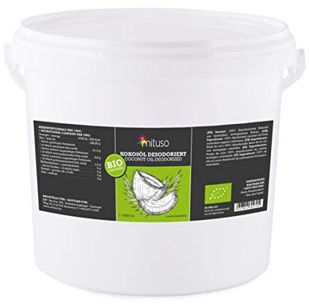 mituso Bio Kokosöl, Geschmacksneutral (desodoriert), 1er Pack (1 x 5000 ml)