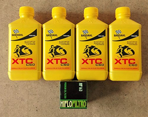 Inspektionskit 4 Liter Bardahl XTC C60 15 W50 1 Filter HIFLO Öl HF163