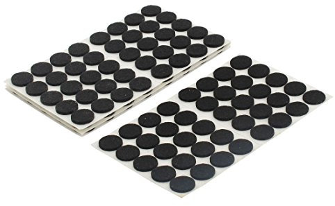 sourcing map 160 Stück Möbelgleiter selbstklebend Schrank Beine Selbstklebend Oberfläche Schutz Möbel Filzgleiter Matten 15mm Durchmesser Schwarz