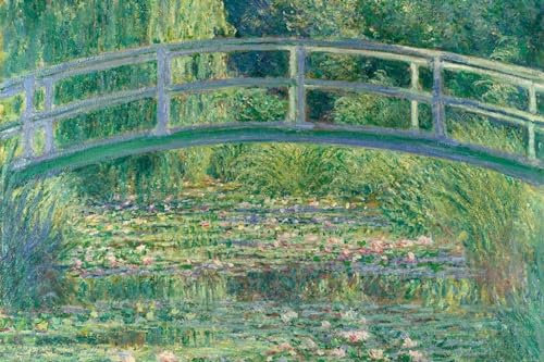 Vlies Fototapete TEICH MIT SEEROSEN VON CLAUD OSKAR MONET 375 x 250 cm | Vliestapete - Wandtapete inklusive Kleister | PREMIUM VLIES QUALITÄT