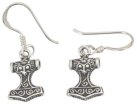 Thor's Hammer earrings in 925 sterling silver, no. 5