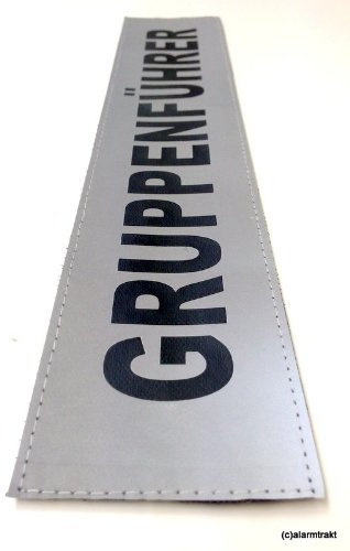 GRUPPENFÜHRER 38x8cm 3 M Rückenschild matt silber