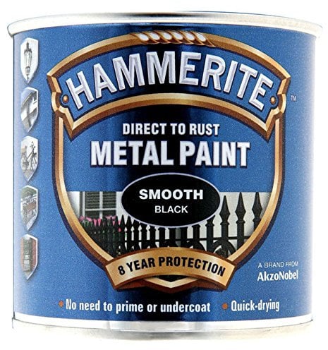 Hammerite Smooth Black Metal Paint 250ml