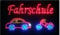 LED Schild Leuchtschild GEÖFFNETOPEN und viel mehr Reklame LEUCHTREKLAME Werbung versch.stylen (Fahrschule)