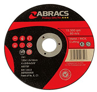Connect 32144 Abracs 100mm x 1.0mm Thin Cutting Discs 10pc