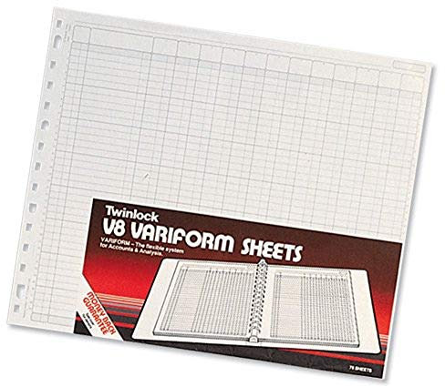 Rexel Twinlock V8 Variform Kassenblätter (32 Spalten) 75 Stück