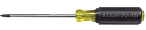 Klein Tools Klein 6043#0 Phillips Mini Screwdriver, 3-Inch, Cushion Grip, Yellow/Black, 7.62 cm
