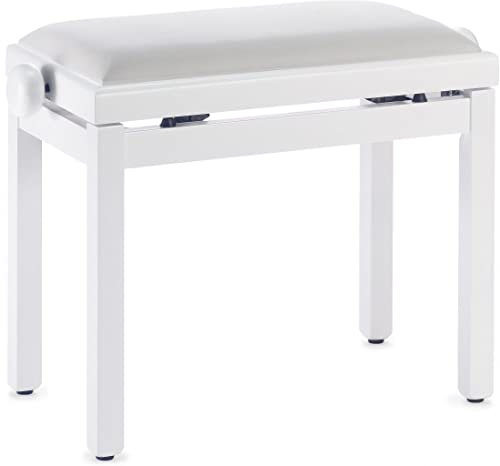 Stagg PB39 WHM VWH Klavierbank mit Sitz weiß matt