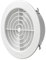First Plast Grille ronde a encastr. avec moustiquaire d.125 blanc-pass air 30cm2