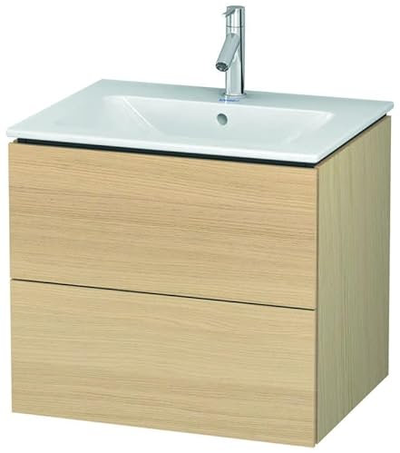 Duravit L-Cube Two Drawer Wall-Mount Vanity Unit Mediterranean Oak