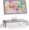 Duronic Monitor Stand Riser DM054 | Laptop and Screen Stand for Desktop | Black Acrylic | Support for a TV or PC Computer Monitor | Ergonomic Office Desk Shelf | 30kg Capacity | 50cm x 20cm