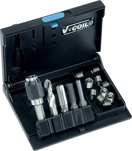 V-Coil Gewinde Reparatur Set rapid M4 x 0,7 | Gewinde Reparatursatz Kit rapid | Gewinde-Reparatur von beschädigten oder abgenutzten Gewinden | Mit Kunststoff-Kassette