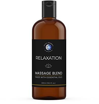 Mystic Moments | Relaxation Aromatherapy Massage Oil Blend 500ml - Natural Massage Blend Made with Essential Oils for Spa & Massage Therapy