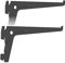Element System 18133-00001 PRO-Träger Regalträger 1-reihig / 2 Stück / 7 Abmessungen / 3 Farben/L = 15 cm/schwarz/für Regalsystem/Wandschiene