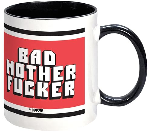 Bad Mother Mug. Cool Pulp Fiction Style 90's Movie Gift, Ceramic, 250ml