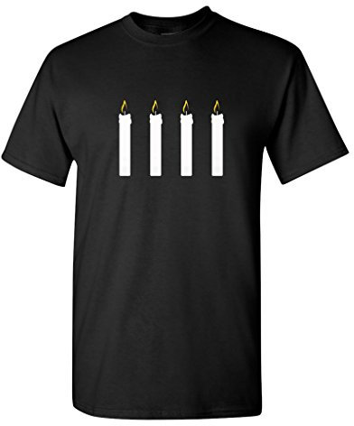zappatee Four Candles (Fork Handles) T Shirt XXXL Black