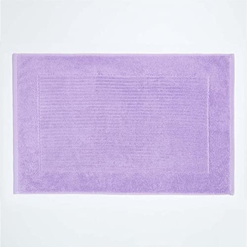 Homescapes Frottee Badvorleger Imperial 50 x 80 cm Flieder, Duschvorleger aus 100% Baumwolle in Hotel Qualität