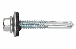 Index AUTO16532 - Tornillo viga punta broca n 5 cabeza hexagonal con arandela P-16 zincado 5,5 x 32