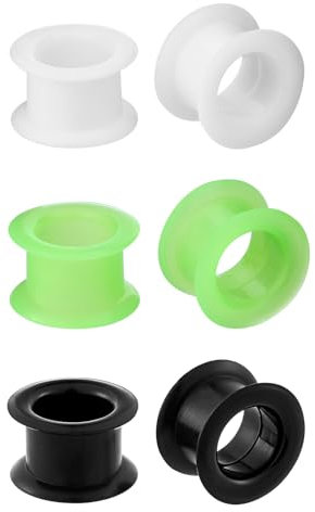 Longbeauty 3 Paar Flesh Tunnel aus Silikon Ohr Piercing Plug Stöpsel Extra Weich und Flexibel Tunnel Plugs (12MM)