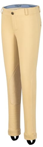 TuffRider Kid's Cotton Embroidered Pull-On Jods, Light Tan, 12