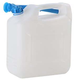 Hünersdorff vTanica Acqua Eco da 12 Litri con Tubo, HD-PE Colore Naturale, con Accessori Blu