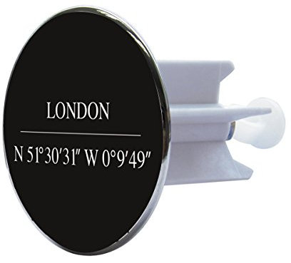 Waschbeckenstöpsel Design London Groß | Abfluss-Stopfen aus Metall | Excenterstopfen | 64 mm