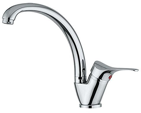 Ambrosiana sei14060000 Wasserhahn Mischbatterie Spülbecken mit Rute Hohe, Chrom