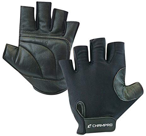 CHAMPRO Unisex-Erwachsene Gepolsterte Fanghandschuhe, schwarz, Left (Right-Hand Throw)