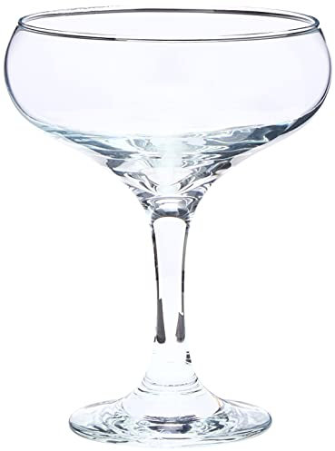 Bistro Champagne Saucers 9.7oz / 275ml - Set of 12 | 27.5cl Champagne Glasses, Champagne Coupe Glasses, Elegant and Affordable!