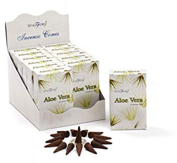 Stamford Aloe Vera Incense Cones, 15 Cones x 12 Packs