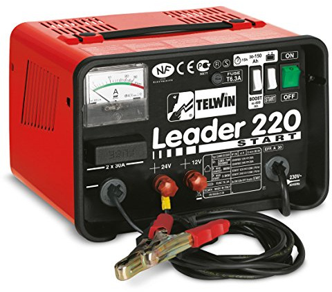Ladegerät für Auto und Motorrad für 12 V und 24 V-Starter LEADER 220