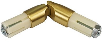 iso-design Messing Matt Gelenkverbinder für 20 mm Ø Gardinenstangen