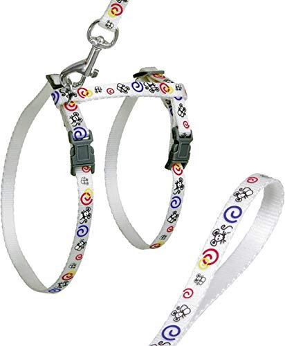 Karlie Art Sportiv Geschirr und Leine Maus L: 120 cm B: 10 mm weiss