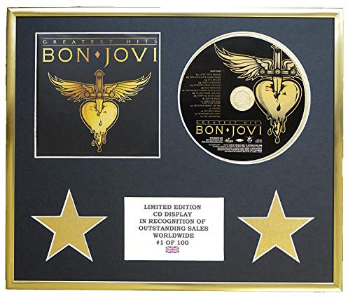 Bon Jovi, CD-Display, limitierte Auflage, mit Echtheitszertifikat, beste Hits