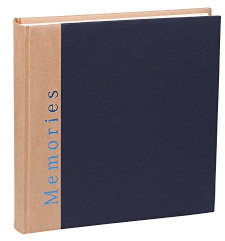 Memories Fotoalbum in 30x30 cm 100 weiße Seiten Jumbo Foto Album Buchalbum: Farbe: Blau
