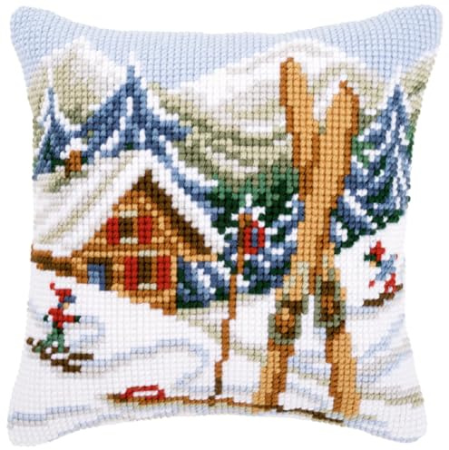 Vervaco Cross Stitch Kit: Cushion: Snow Fun, Other, NA, 40 x 40cm