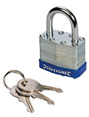 Silverline 704400 Vorhängeschloss in Lamellenbauweise 50 mm