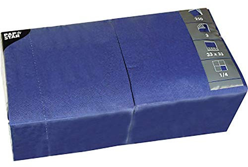 PAPSTAR 12487 Servietten, 330 x 330 mm, 3-lagig, dunkelblau