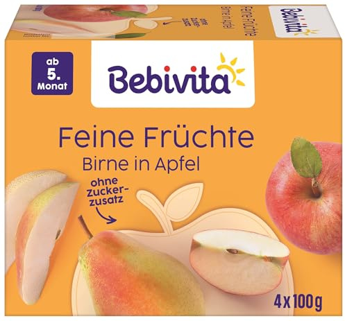 Bebivita Birne in Apfel, 6er Pack ( 6 x 4 x 100 g )