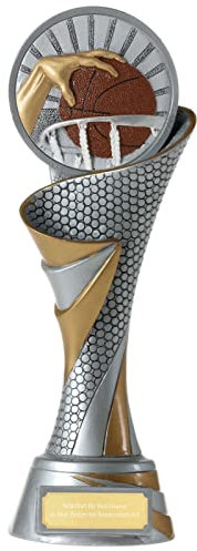 KDS FG Pokal M Trophäe Basketball mit Emblem 70 mm schwer mit Gravur ca. 24,5 cm hoch