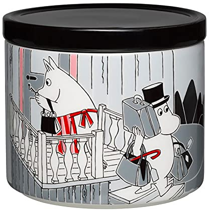 Arabia Moomin Adventure Vorratsdose, Porzellan, 0,7 l Grau