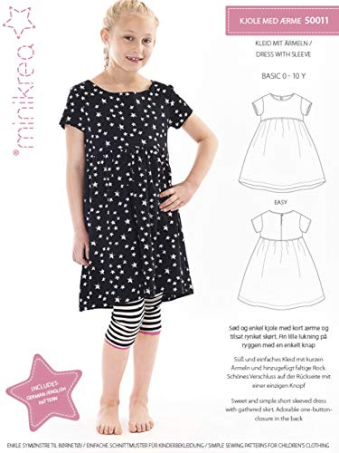 MAGAM-Stoffe Kleid mit Ärmeln Schnittmuster Kinder inkl. Aufnäher Enno