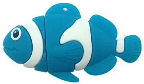 Ulticool - Fisch 8 GB USB - Aquarium Meer Flash Pen Drive - Fish Blue Memory Stick Daten Aufbewahrung - Speicherstick - Blau und Weiß