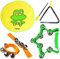 keepdrum Percussion-Set mit Kinder-Tambourin Triangel Glocken-Armband Musik-Spielzeug